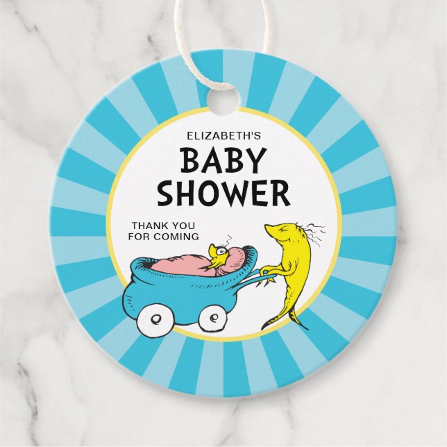 Dr. Seuss | One Fish - Boy Baby Shooter Geschenkanhänger (Vorderseite)