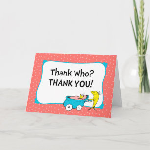 Dr. Seuss   One Fish - Girl Baby Shower Thank You Dankeskarte