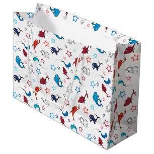 Dr. Seuss One Fish Two Fish Star Muster Große Geschenktüte