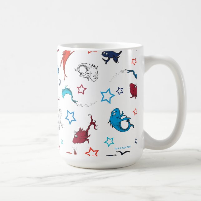 Dr. Seuss | One Fish Two Fish Star Muster Kaffeetasse (Rechts)