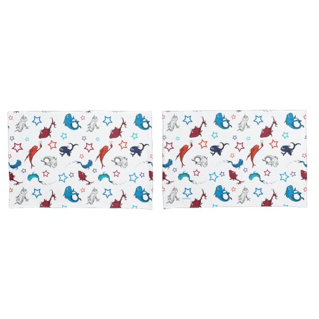 Dr. Seuss | One Fish Two Fish Star Muster Kissenbezug (Vorderseite-Set)