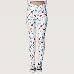 Dr. Seuss One Fish Two Fish Star Muster Leggings