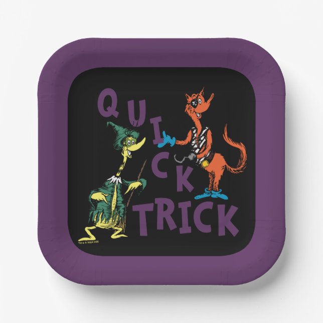 Dr. Seuss | Quick Trick Halloween Graphic Pappteller (Vorderseite)