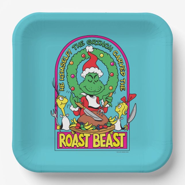 Dr. Seuss | Roast Beast Graphic Pappteller (Vorderseite)