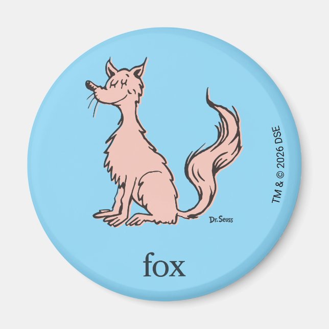 Dr. Seuss | Rosa Fuchs Magnet (Vorne)
