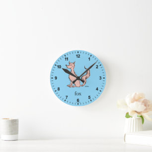 Dr. Seuss   Rosa Fuchs Runde Wanduhr