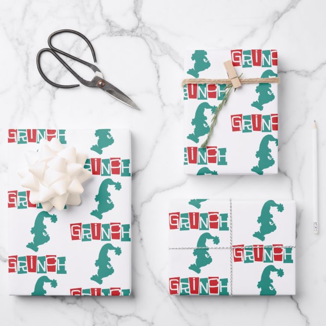 Dr. Seuss | Rot und Grün Geschenkpapier Set (Vorderseite)