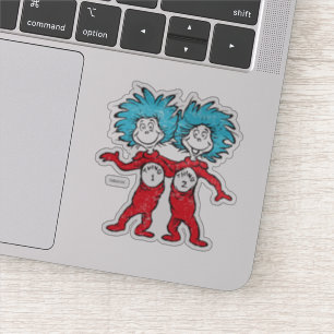 Dr. Seuss Sache 1, Sache 2 Sitzen Aufkleber