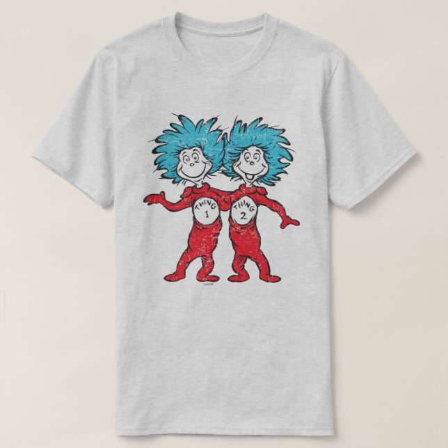 Dr. Seuss | Sache 1, Sache 2 Sitzen T-Shirt (Design vorne)