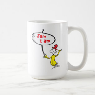 Dr. Seuss   Sam-I-Am-Holding-Zeichen Kaffeetasse