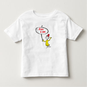 Dr. Seuss   Sam-I-Am-Holding-Zeichen Kleinkind T-shirt