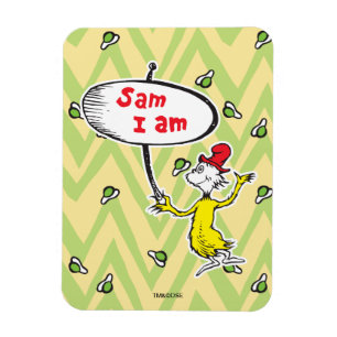 Dr. Seuss   Sam-I-Am-Holding-Zeichen Magnet