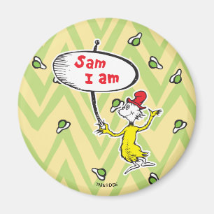 Dr. Seuss Sam-I-Am-Holding-Zeichen Magnet