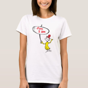 Dr. Seuss Sam-I-Am-Holding-Zeichen T-Shirt