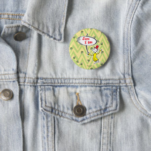 Dr. Seuss Sam-I-Am mit Schild Button