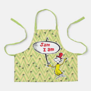 Dr. Seuss Sam-I-Am mit Schild Schürze