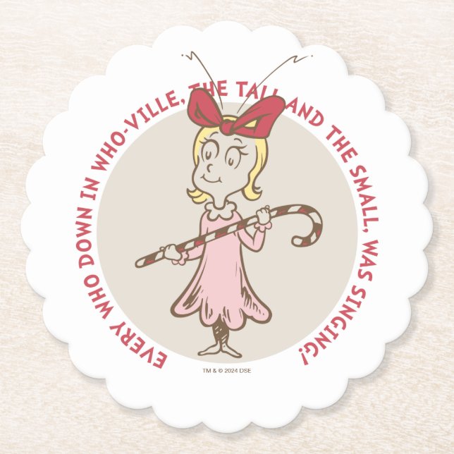 Dr. Seuss | Schnürsenkel | Cindy-Lou Who - Niedlic Untersetzer (Vorderseite)