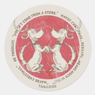 Dr. Seuss   Schnürsenkel   Max. Weihnachtsangebot Runder Aufkleber