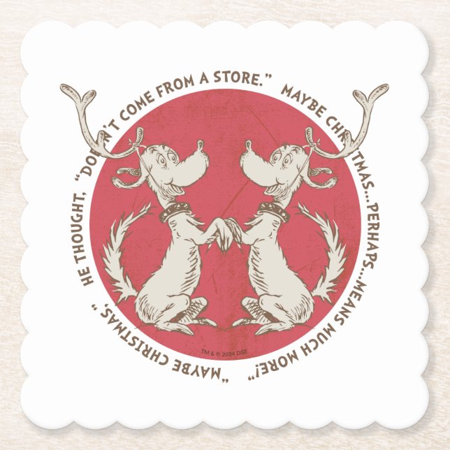 Dr. Seuss | Schnürsenkel | Max. Weihnachtsangebot Untersetzer (Vorderseite)