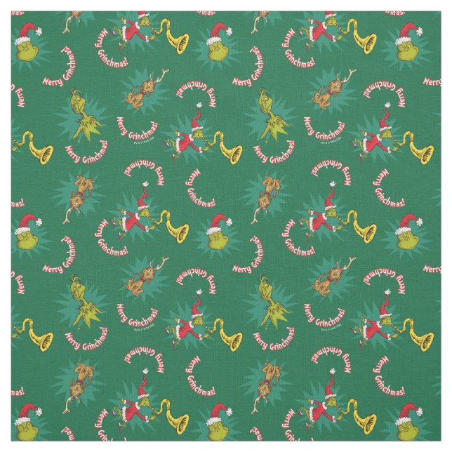 Dr. Seuss | Schnürsenkel | Merry Grinchmas Pattern Stoff (Muster)