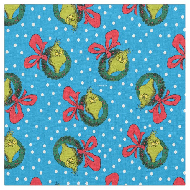 Dr. Seuss | Schnürsenkel | Merry Grinchmas Pattern Stoff (Nahaufnahme)