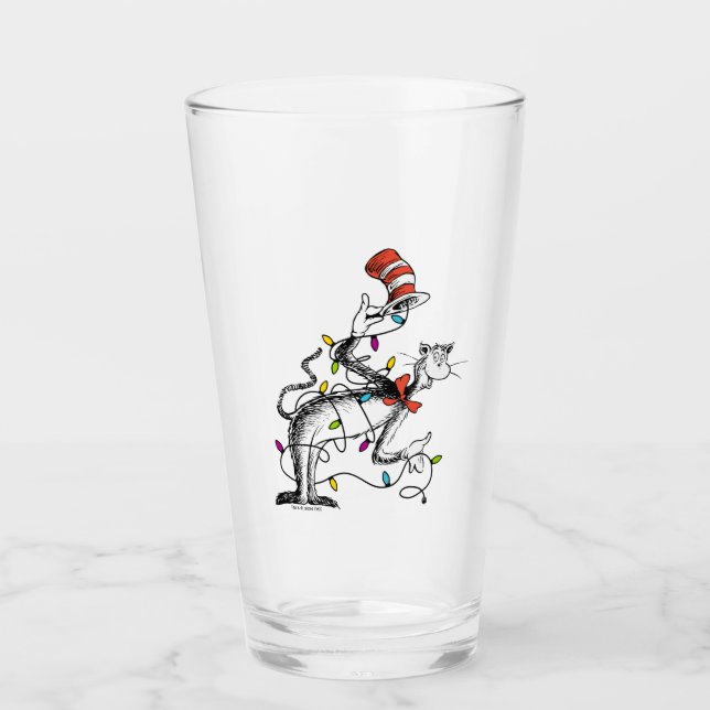 Dr. Seuss | Schnürsenkel | Mischous Cat in the Hat Glas (Vorderseite)