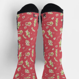 Dr. Seuss   Schnürsenkel   Rotes Weihnachtsmuster Socken
