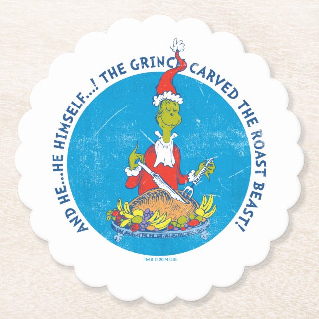 Dr. Seuss | Schnürsenkel | Weihnachtsgebäck Untersetzer (Vorderseite)