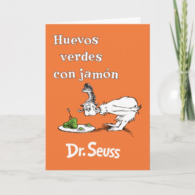 Dr. Seuss Spanische Grüne Eier mit Schinken Karte (Vorderseite)