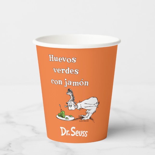 Dr. Seuss Spanische Grüne Eier mit Schinken Pappbecher (Vorderseite)