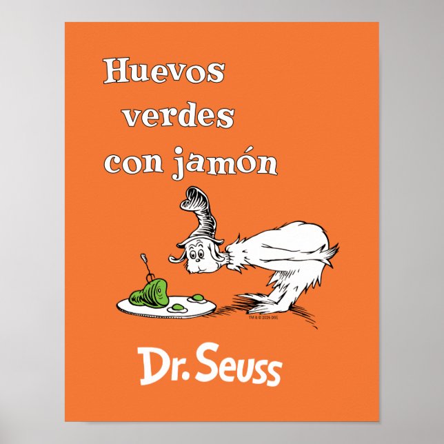 Dr. Seuss Spanische Grüne Eier mit Schinken Poster (Vorne)