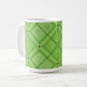 Dr. Seuss St. Patrick's Day Kariert Pattern Kaffeetasse