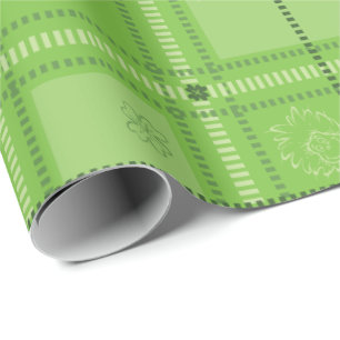 Dr. Seuss St. Patricks Tag Karomuster Geschenkpapier