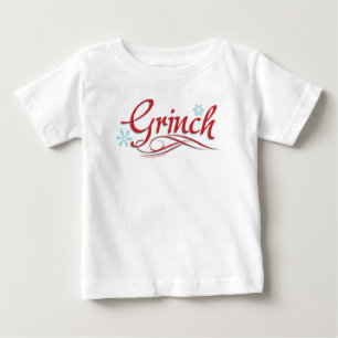 Dr. Seuss   The Grinch - Red and Blue Script Baby T-shirt