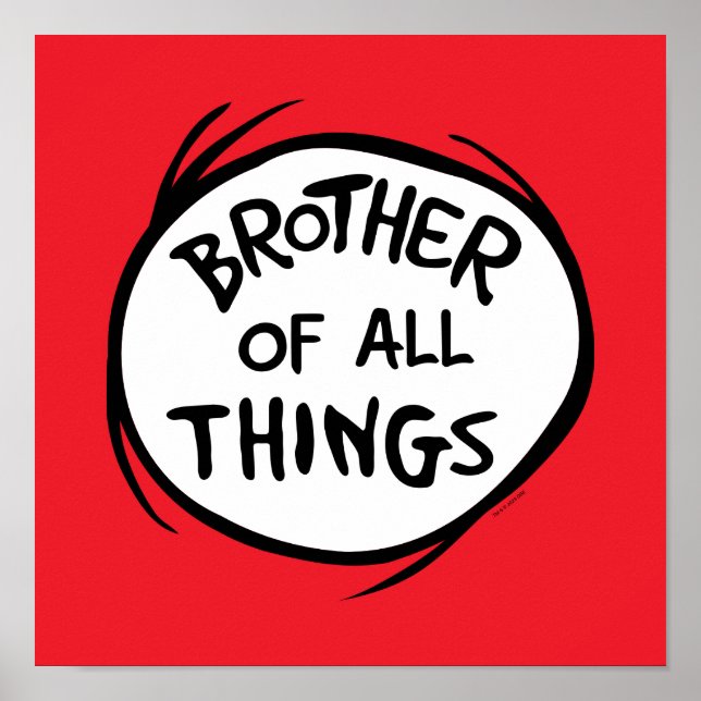 Dr. Seuss Thing 1 Thing 2 - Bruder aller Dinge Poster (Vorne)