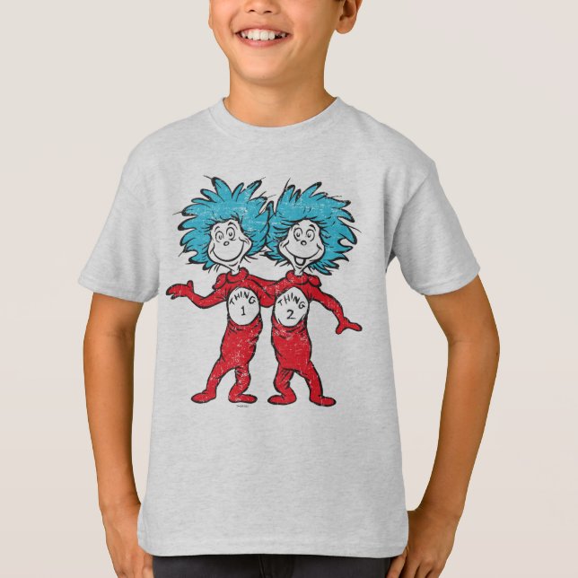 Dr. Seuss| Thing 1, Thing 2 Sitze T-Shirt (Vorderseite)