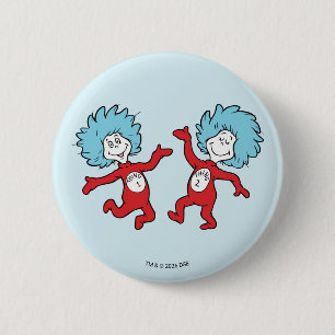 Dr. Seuss Thing 1 und Thing 2 Charakter Button