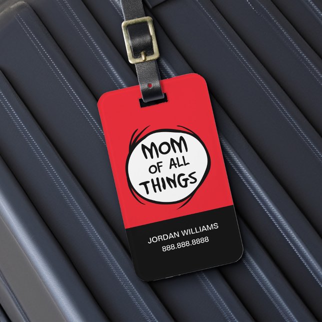 Dr. Seuss Thing Eine Sache Zwei - Mama aller Dinge Gepäckanhänger (Luggage tag on luggage)