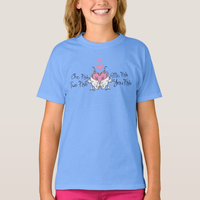 Dr. Seuss Valentine | Ein Fisch zwei Fische T-Shirt (Vorderseite)