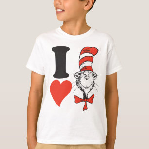 Dr. Seuss Valentine   I Heart The Cat in the Hat T-Shirt