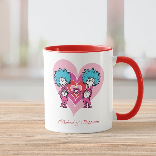 Dr. Seuss Valentine | Sache 1 Sache 2 Tasse (Von Creator hochgeladen)