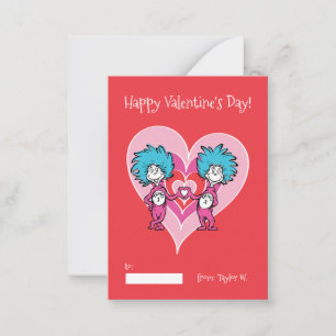 Dr. Seuss Valentine Thing 1   2 Card Mitteilungskarte