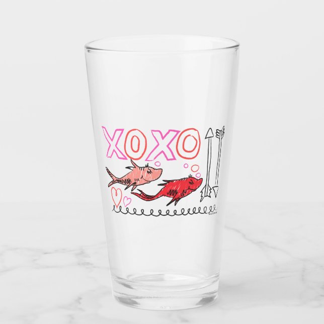 Dr. Seuss Valentine | XOXO Design Glas (Vorderseite)