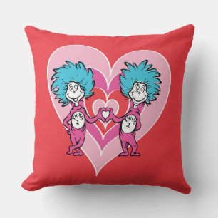 Dr. Seuss Valentinstag Ding 1 Ding 2 Kissen