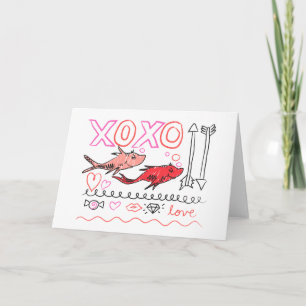 Dr. Seuss Valentinstag XOXO Design Feiertagskarte