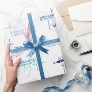 Dr. Seuss Vatertags-Zitatmuster Geschenkpapier