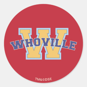 Dr. Seuss   Who-ville Athletik-Logo Runder Aufkleber