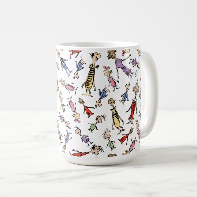 Dr. Seuss Whoville Characters Festive Pattern Kaffeetasse (VorderseiteRechts)