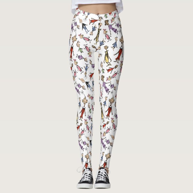 Dr. Seuss Whoville Characters Festive Pattern Leggings (Vorderseite)