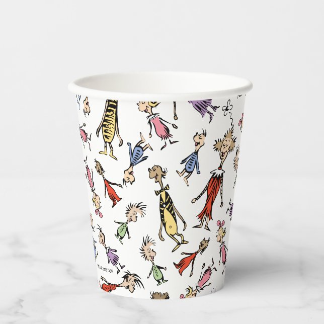 Dr. Seuss Whoville Characters Festive Pattern Pappbecher (Vorderseite)